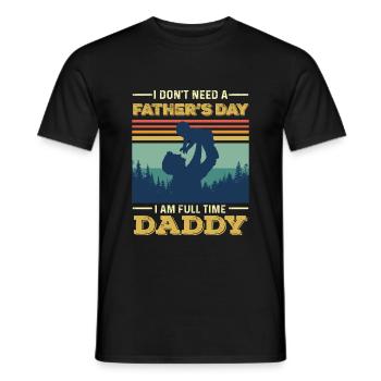 Father's Day gift for dad for Men's Day - Men's T-Shirt - black - Front - AI Model Male 178 light (178cm)