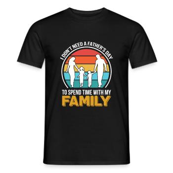 Father's Day gift for dad for Men's Day - Men's T-Shirt - black - Front - AI Model Male 178 light (178cm)
