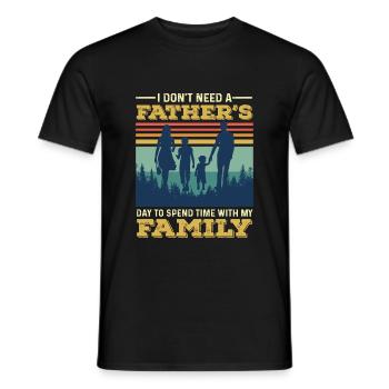 Cadeau de fête des pères pour papa pour la fête des hommes - T-shirt homme - noir - Devant - AI Model Male 178 light (178cm)