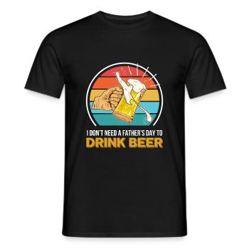 Cadeau de fête des pères pour papa pour la fête des hommes - T-shirt homme - noir - Devant - AI Model Male 178 light (178cm)