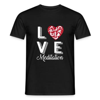 Meditation, Zen Yoga and Pilates - Men's T-Shirt - black - Front - AI Model Male 178 light (178cm)