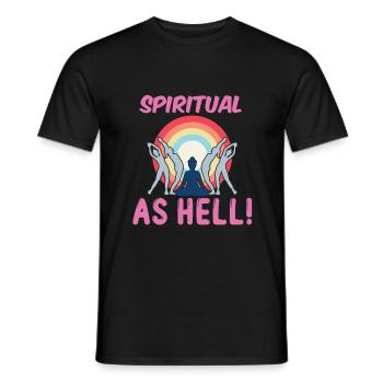 Meditation, Zen Yoga and Pilates - Men's T-Shirt - black - Front - AI Model Male 178 light (178cm)