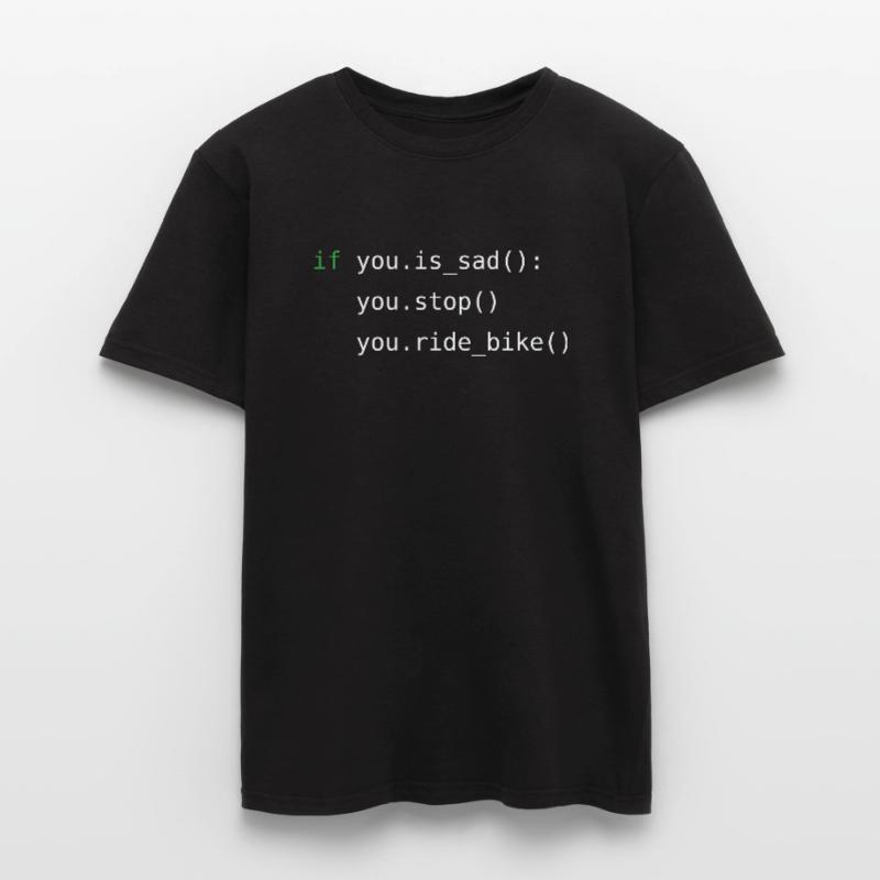 Python code | Fahrrad fahren | Programmierer | Dev Männer T-Shirt