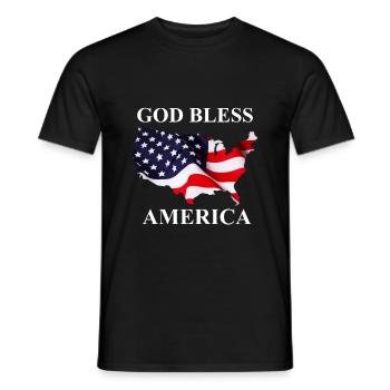USA God bless America - Männer T-Shirt - Schwarz - Vorne - AI Model Male 178 light (178cm)