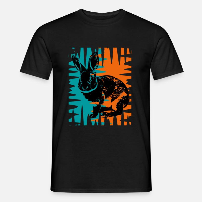 Rabbit - Männer T-Shirt - Schwarz