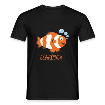 poisson clown - T-shirt homme - noir - Devant - AI Model Male 178 light (178cm)