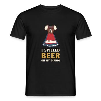 - verschüttete Bier auf meinem Dirndl - Männer T-Shirt - Schwarz - Vorne - AI Model Male 178 light (178cm)