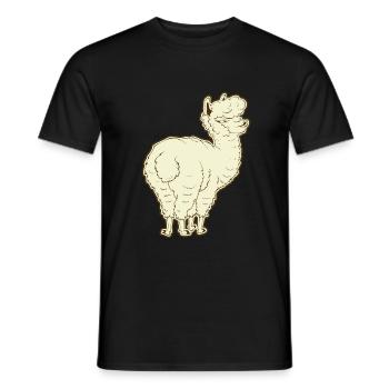 Alpaca alpaca - Men's T-Shirt - black - Front - AI Model Male 178 light (178cm)