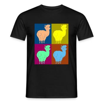 Alpaca alpaca - Men's T-Shirt - black - Front - AI Model Male 178 light (178cm)