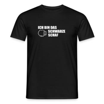 ich bin das schwarze Schaf. Schwarzes Schaf. - Männer T-Shirt - Schwarz - Vorne - AI Model Male 178 light (178cm)