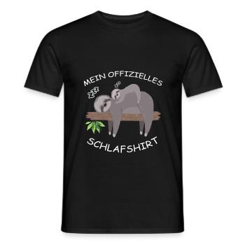Mein Offizielles Schlafshirt - Männer T-Shirt - Schwarz - Vorne - AI Model Male 178 light (178cm)