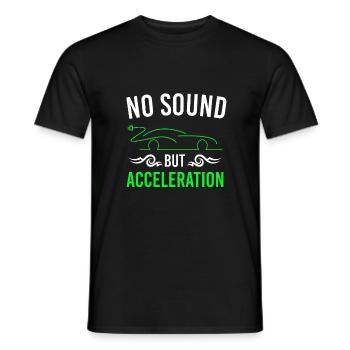 Voiture électrique pas de son mais accélération - T-shirt homme - noir - Devant - AI Model Male 178 light (178cm)