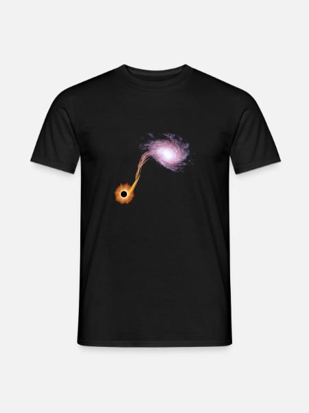 Schwarzes Loch Milchstraße Galaxy Universum - Männer T-Shirt - Schwarz