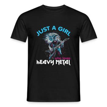 Heavy Metal fille fille metal musique de musique - T-shirt homme - noir - Devant - AI Model Male 178 light (178cm)