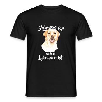 Zuhause ist wo mein Labradort ist Labbi Labi Hund - Männer T-Shirt - Schwarz - Vorne - AI Model Male 178 light (178cm)