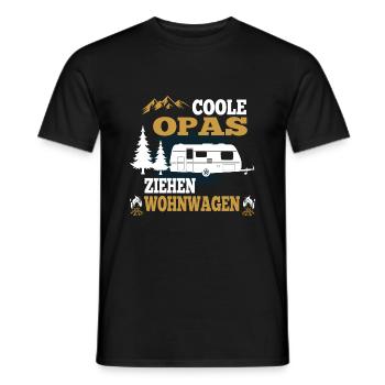 Coole Opas ziehen Wohnwagen Camping Shirt - Männer T-Shirt - Schwarz - Vorne - AI Model Male 178 light (178cm)