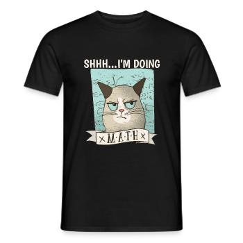 Shhh. J’ai fait de la math cat - T-shirt homme - noir - Devant - AI Model Male 178 light (178cm)