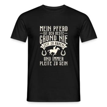 Lustiger Pferdespruch - Männer T-Shirt - Schwarz - Vorne - AI Model Male 178 light (178cm)