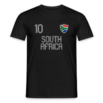South Africa Football Team - Men's T-Shirt - black - Front - AI Model Male 178 light (178cm)