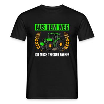 Landwirtschaft Aus Dem Weg Traktor Trecker - Männer T-Shirt - Schwarz - Vorne - AI Model Male 178 light (178cm)