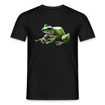 Rain Frog Water Drop Frog - Men's T-Shirt - black - Front - AI Model Male 178 light (178cm)