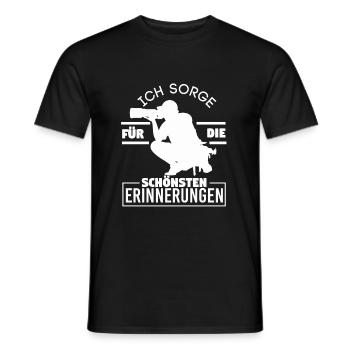 L’appareil photo est l’instrument du photographe - T-shirt homme - noir - Devant - AI Model Male 178 light (178cm)