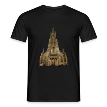 Ulm Minster - Men's T-Shirt - black - Front - AI Model Male 178 light (178cm)