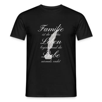 Familie ist wo Leben beginnt. - Männer T-Shirt - Schwarz - Vorne - AI Model Male 178 light (178cm)