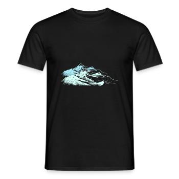 Montagnes blanches - T-shirt homme - noir - Devant - AI Model Male 178 light (178cm)