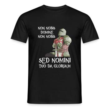 Chevalier Templier Graphique Templier Temple Chevalier Prière - T-shirt homme - noir - Devant - AI Model Male 178 light (178cm)