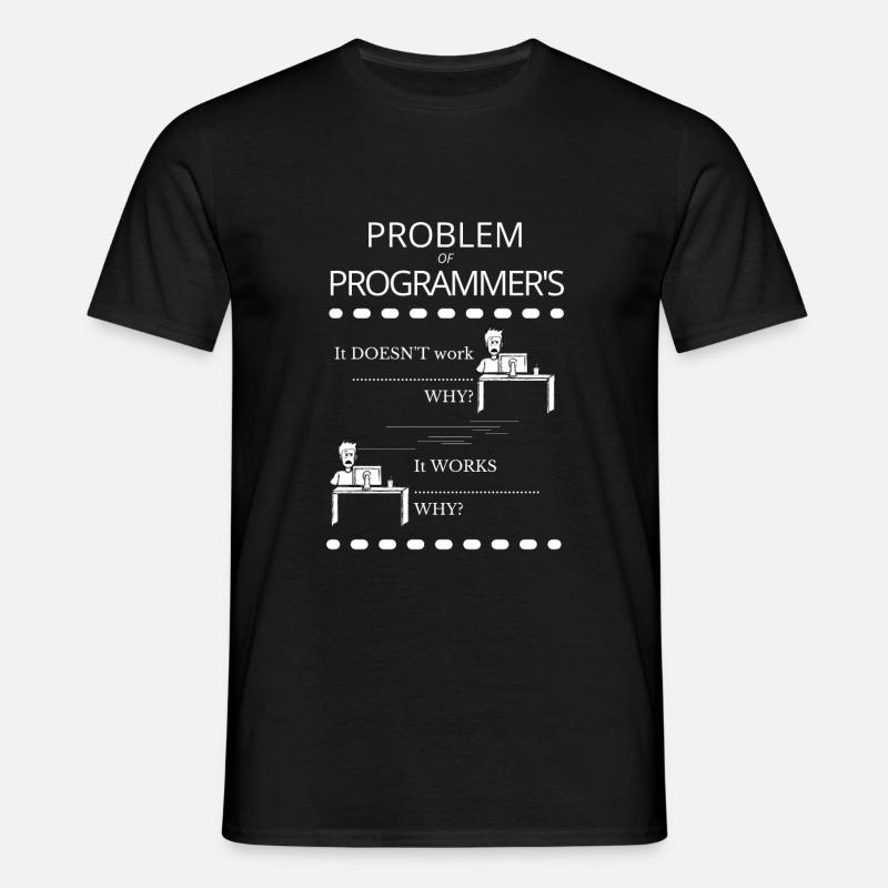 Funny programmer problem - Men's T-Shirt - black