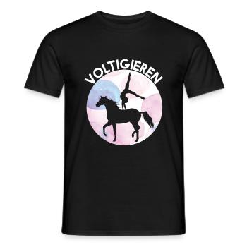 Voltigieren Pferd - Kunst Schön - Männer T-Shirt - Schwarz - Vorne - AI Model Male 178 light (178cm)