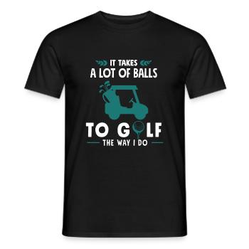 Golf Golfer Golfing - Men's T-Shirt - black - Front - AI Model Male 178 light (178cm)