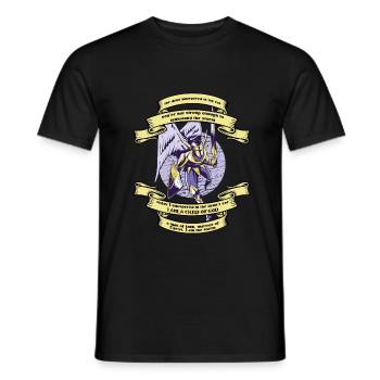 Jesus Teufel Religion Mann Sturm Botschaft - Männer T-Shirt - Schwarz - Vorne - AI Model Male 178 light (178cm)