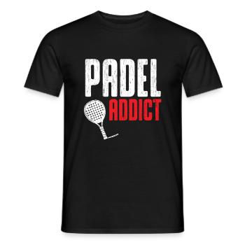 Padel Süchtig - Padel Tennis - Männer T-Shirt - Schwarz - Vorne - AI Model Male 178 light (178cm)