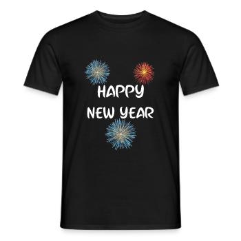 Neues Jahr frohes neues Jahr - Männer T-Shirt - Schwarz - Vorne - AI Model Male 178 light (178cm)