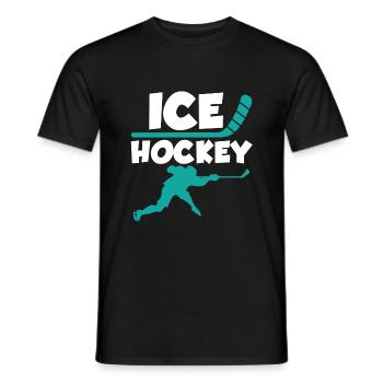 Hockey sur glace - Hockey sur glace Hockey sur glace - T-shirt homme - noir - Devant - AI Model Male 178 light (178cm)