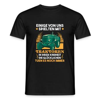 Traktor Traker Bauerngefaehrt Bauernspruch - Männer T-Shirt - Schwarz - Vorne - AI Model Male 178 light (178cm)