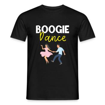 Boogie Woogie Dancer Dancing Paartanz Vintage - Männer T-Shirt - Schwarz - Vorne - AI Model Male 178 light (178cm)