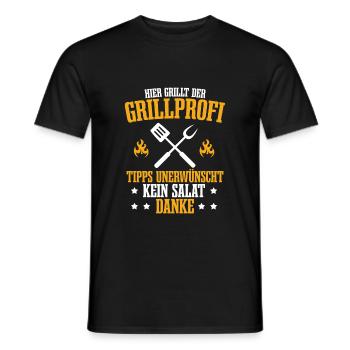 Grillen Grillsaison Barbecue Griller Geschenk - Männer T-Shirt - Schwarz - Vorne - AI Model Male 178 light (178cm)