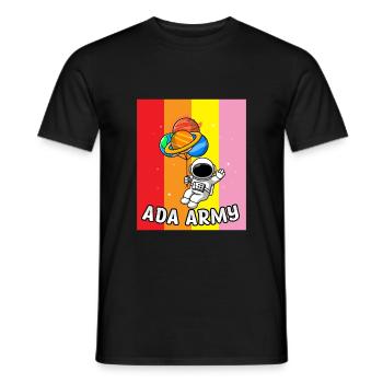 Cardano to the Moon | ADA Army - Men's T-Shirt - black - Front - AI Model Male 178 light (178cm)