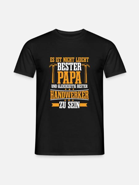Handwerk Zimmerer Papa Handwerker Geschenk - Männer T-Shirt - Schwarz