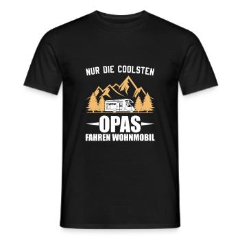 Campervan Wohnmobil Camper Opa Geschenk - Männer T-Shirt - Schwarz - Vorne - AI Model Male 178 light (178cm)