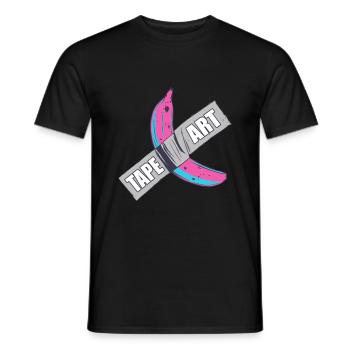 TAPE Artist Ducktape Neon Banana Art Hobby - Men's T-Shirt - black - Front - AI Model Male 178 light (178cm)
