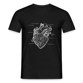 Anatomical heart - Men's T-Shirt - black - Front - AI Model Male 178 light (178cm)