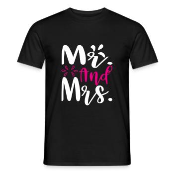 Mr And Mrs - Männer T-Shirt - Schwarz - Vorne - AI Model Male 178 light (178cm)