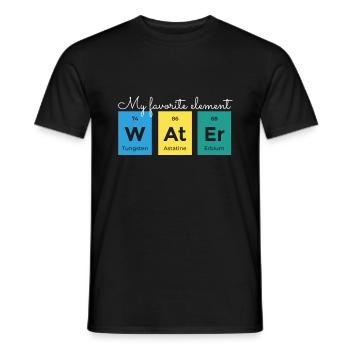 Chemistry Water Element Periodic Table - Men's T-Shirt - black - Front - AI Model Male 178 light (178cm)