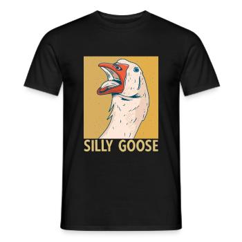 Silly Goose Alberne Gans Humour - T-shirt homme - noir - Devant - AI Model Male 178 light (178cm)