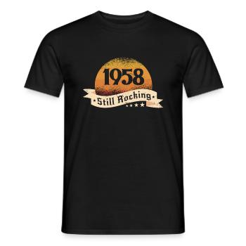 1958 - Männer T-Shirt - Schwarz - Vorne - AI Model Male 178 light (178cm)