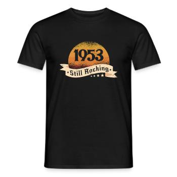 1953 - Men's T-Shirt - black - Front - AI Model Male 178 light (178cm)